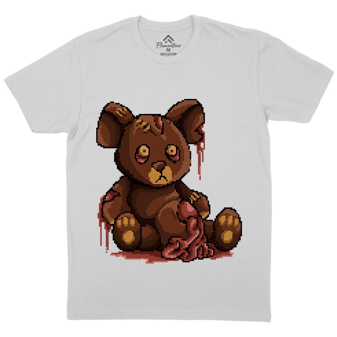 Teddy Zombie Mens Crew Neck T-Shirt Horror B964