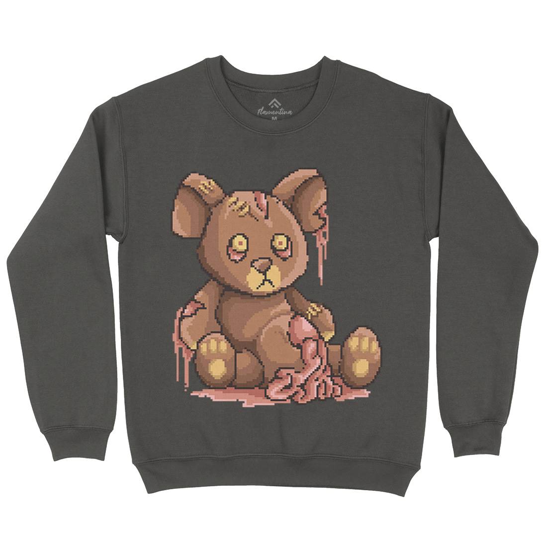 Teddy Zombie Kids Crew Neck Sweatshirt Horror B964