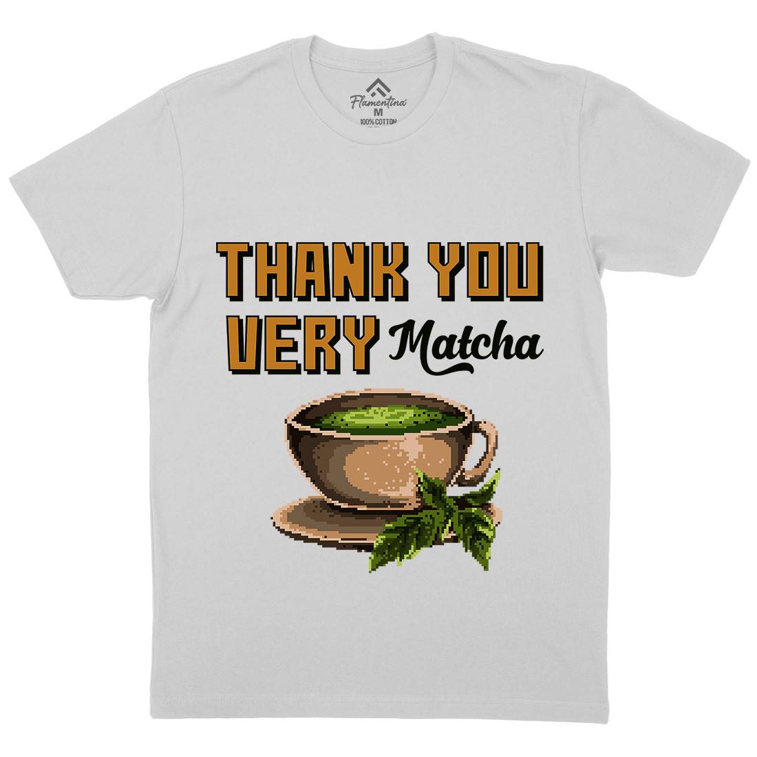 Thank You Very Matcha Mens Crew Neck T-Shirt Drinks B965