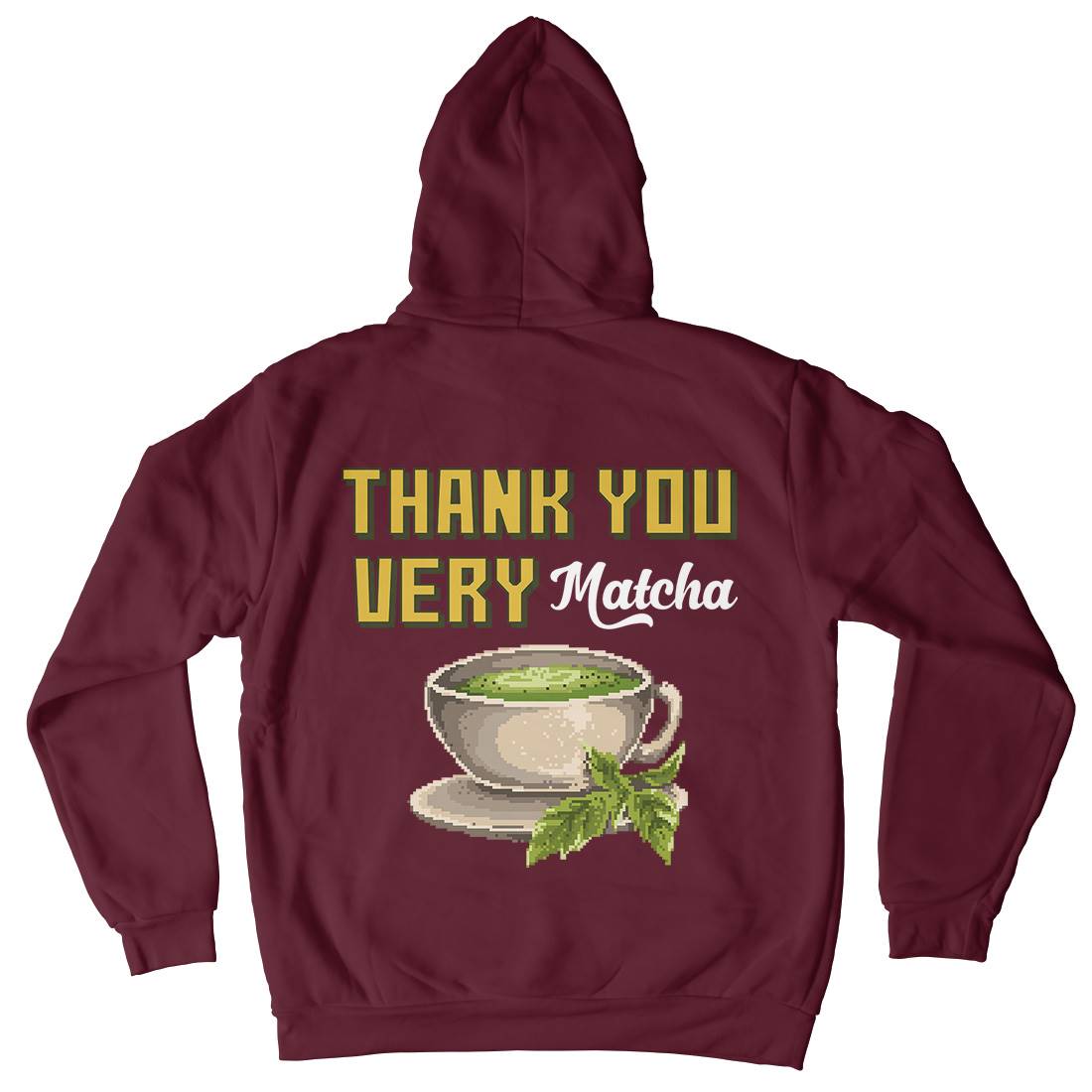 Thank You Very Matcha Mens Hoodie With Pocket Drinks B965