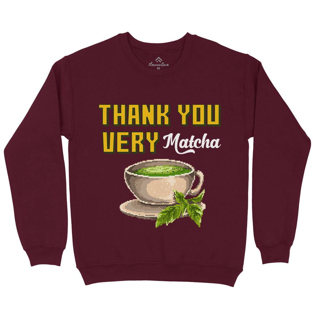 Thank You Very Matcha Kids Crew Neck Sweatshirt Drinks B965