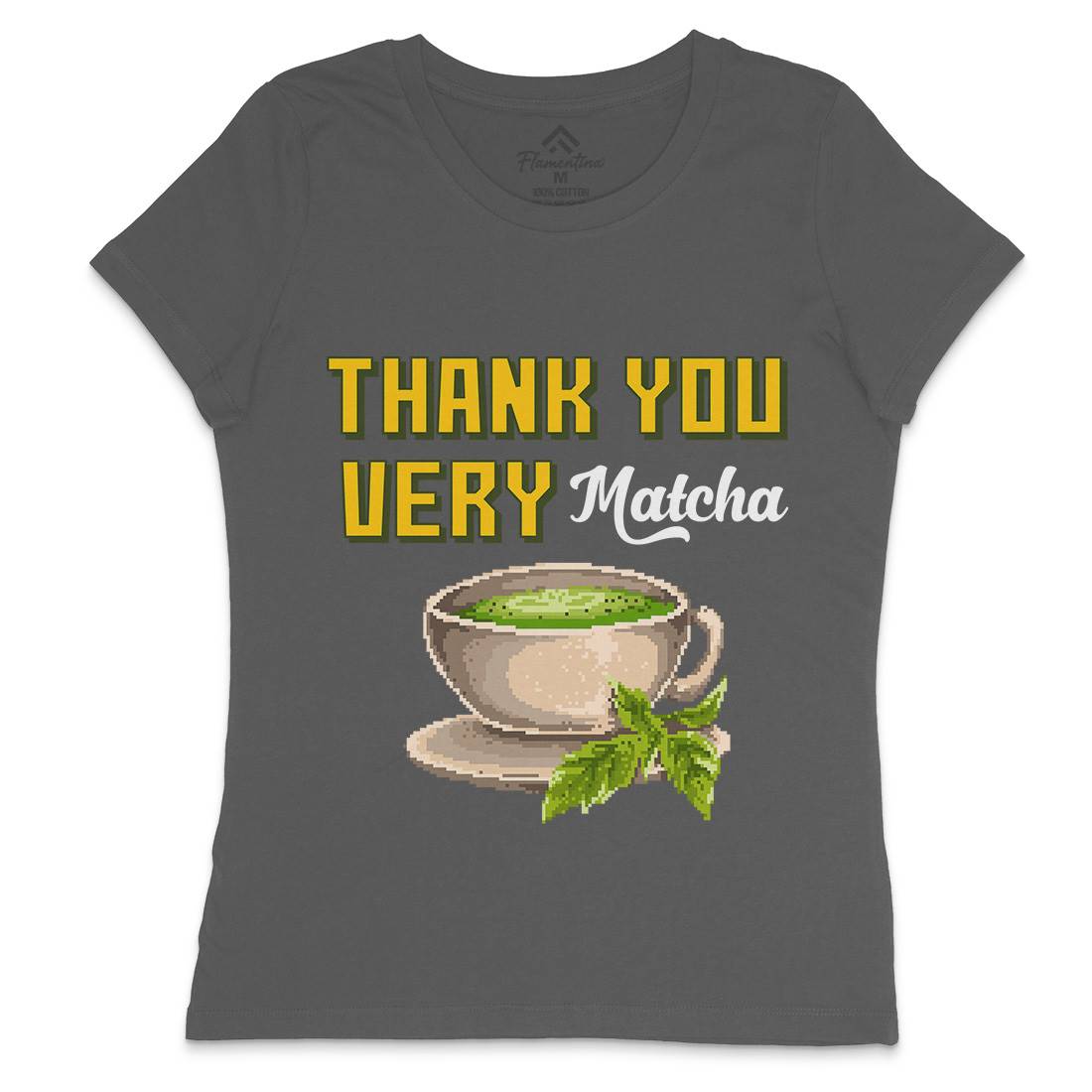 Thank You Very Matcha Womens Crew Neck T-Shirt Drinks B965