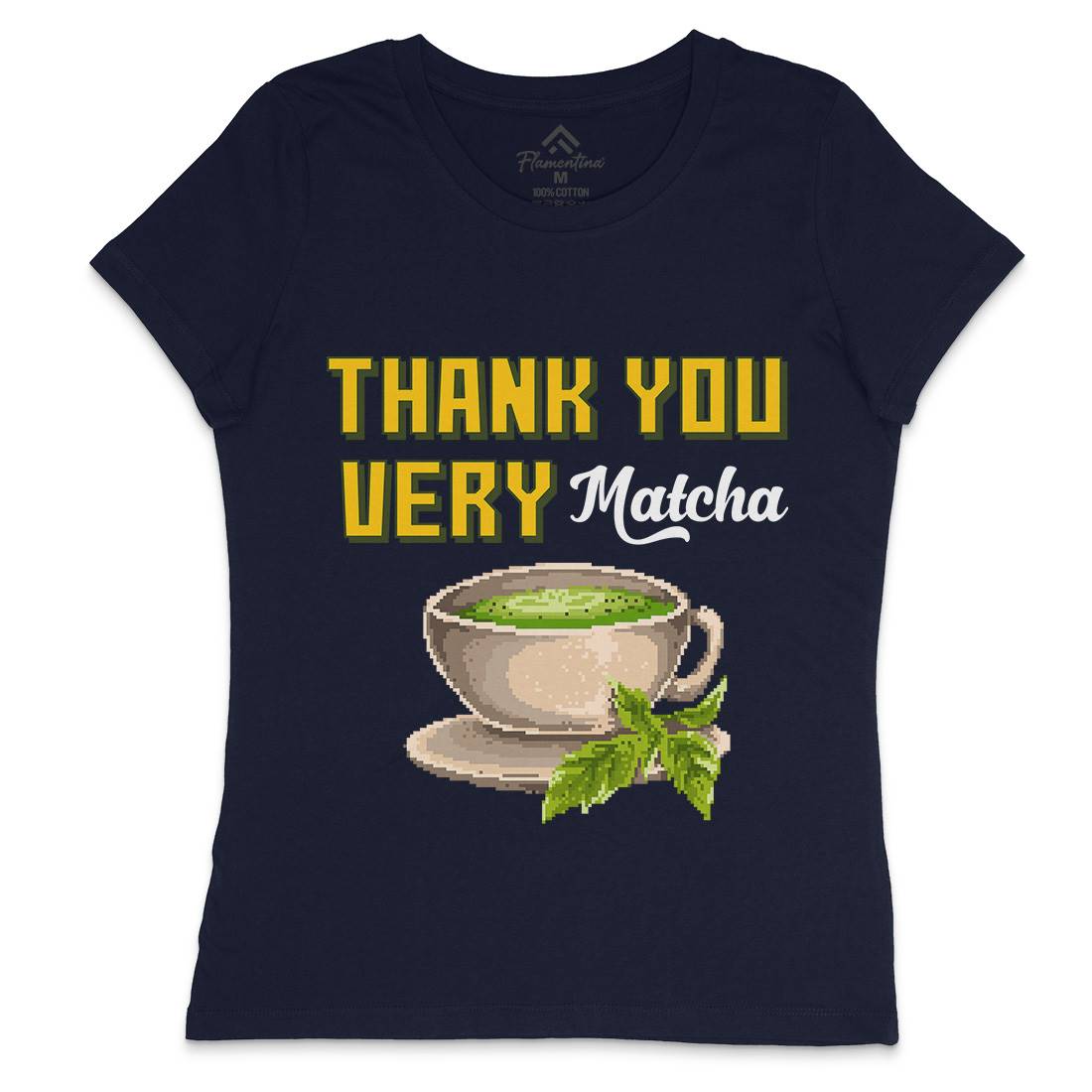 Thank You Very Matcha Womens Crew Neck T-Shirt Drinks B965