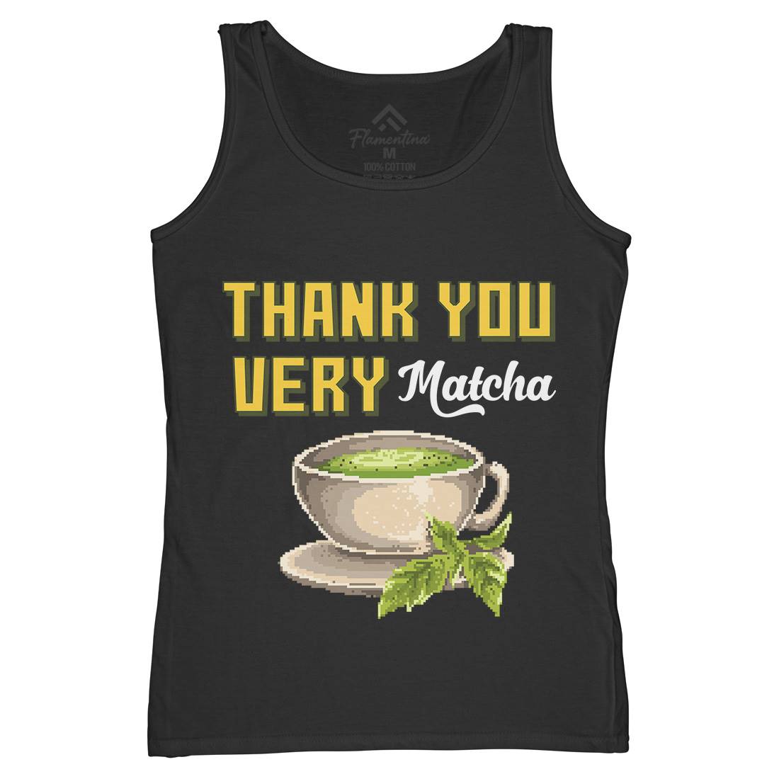 Thank You Very Matcha Womens Organic Tank Top Vest Drinks B965