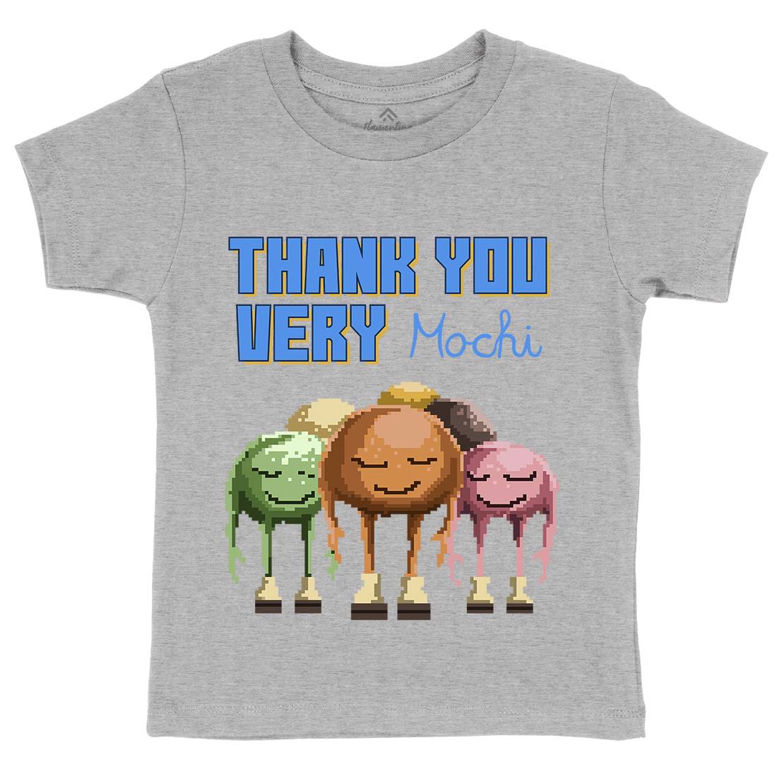 Thank You Very Mochi Kids Organic Crew Neck T-Shirt Food B966