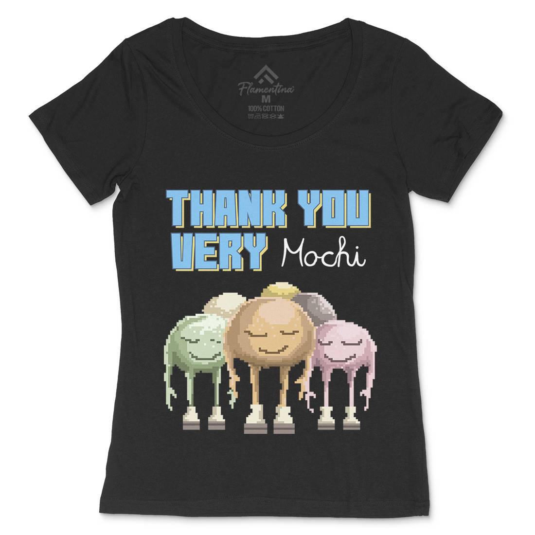 Thank You Very Mochi Womens Scoop Neck T-Shirt Food B966