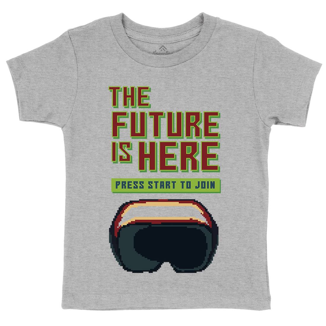 The Future Is Here Kids Crew Neck T-Shirt Geek B967