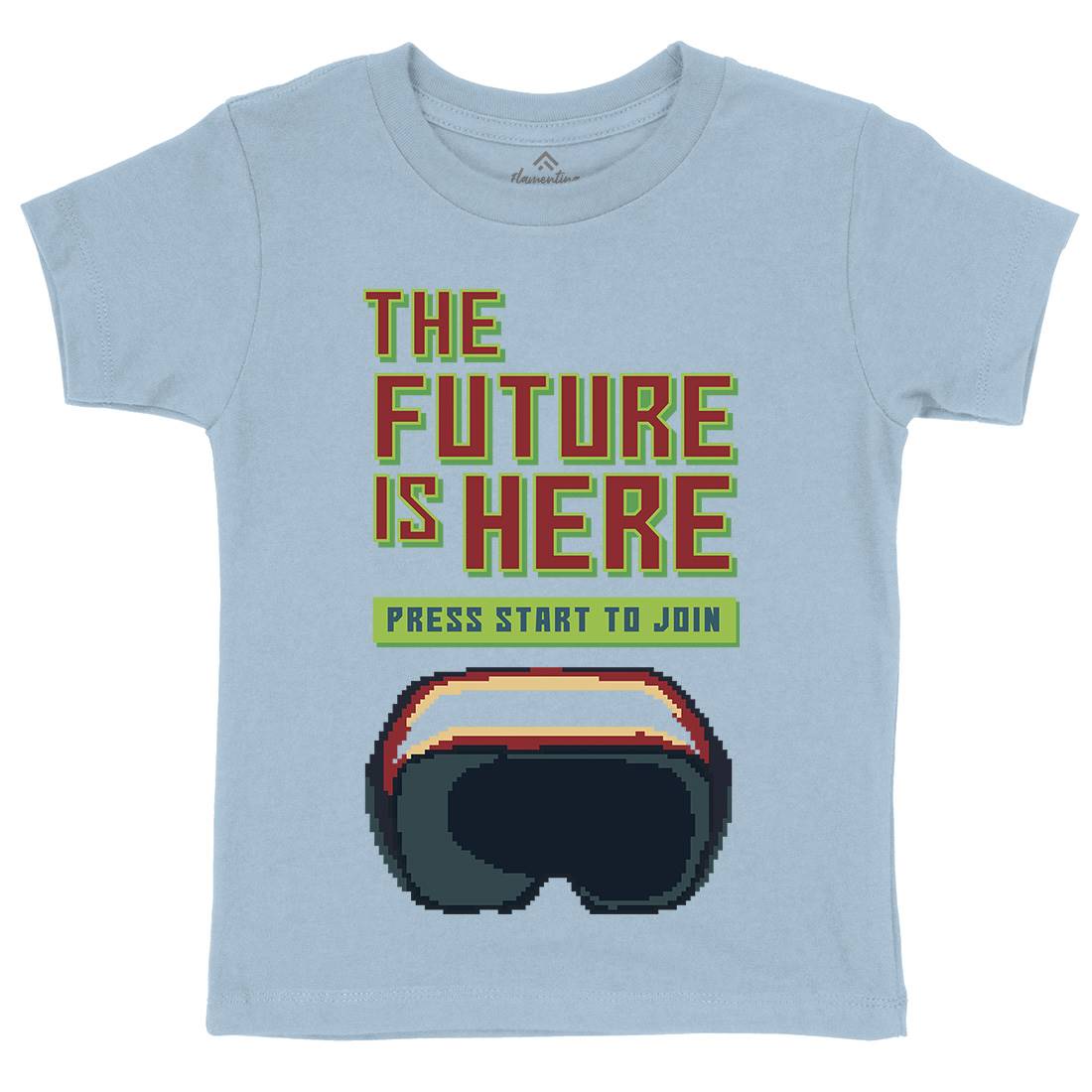 The Future Is Here Kids Crew Neck T-Shirt Geek B967