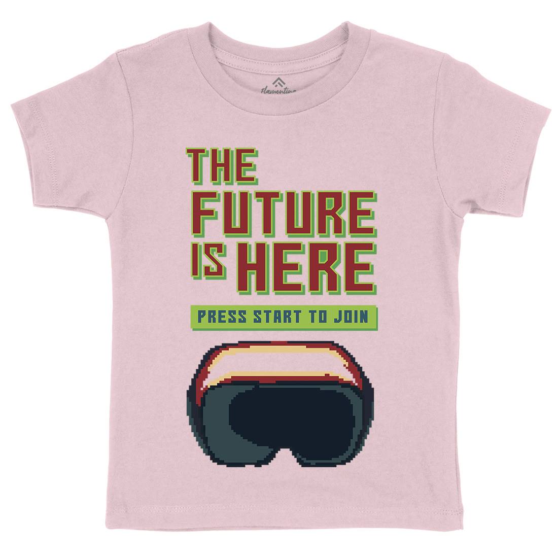The Future Is Here Kids Organic Crew Neck T-Shirt Geek B967