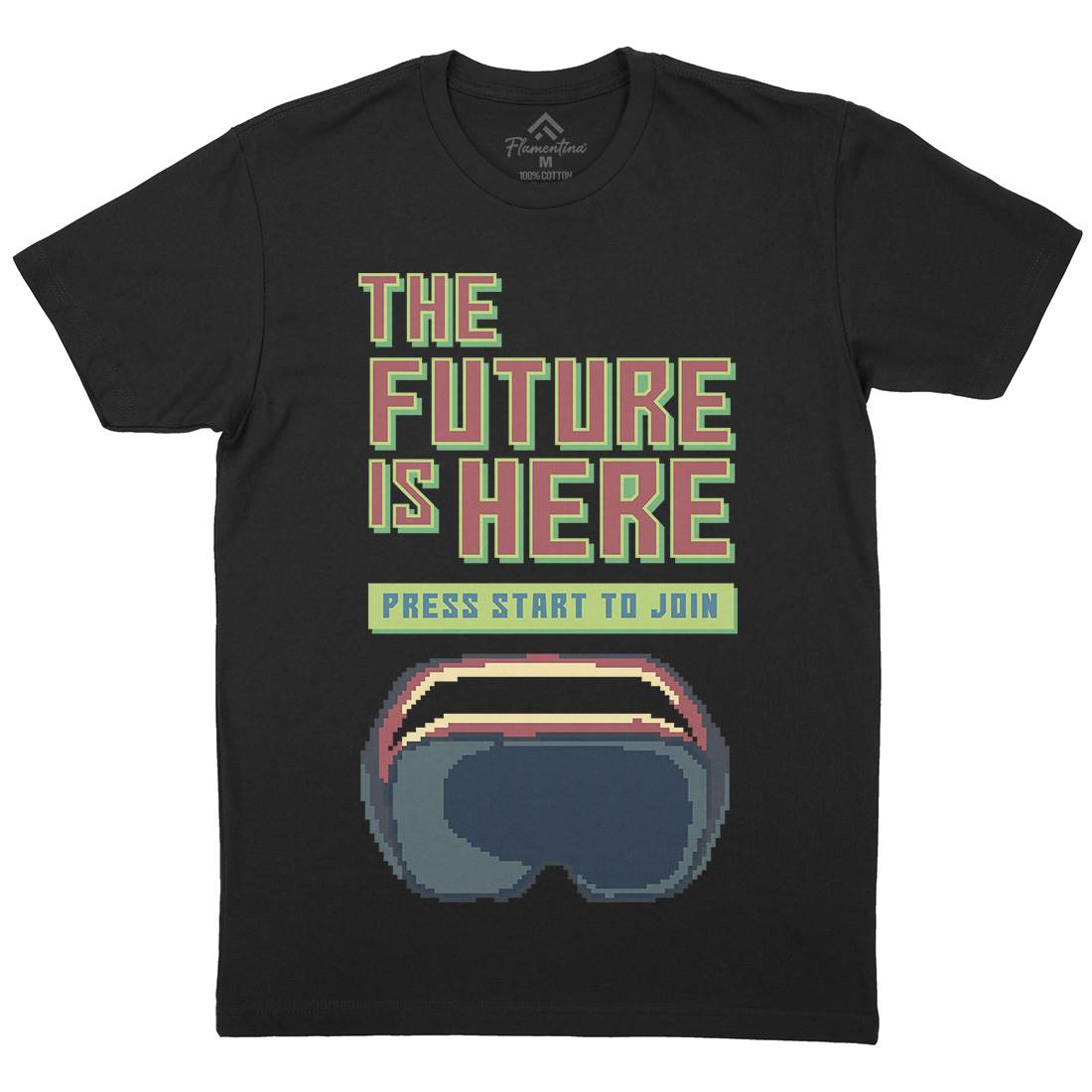 The Future Is Here Mens Crew Neck T-Shirt Geek B967