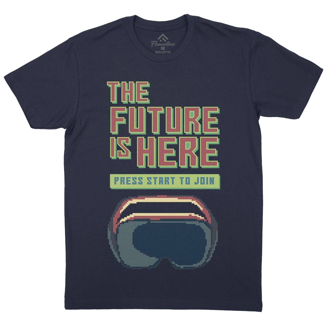 The Future Is Here Mens Organic Crew Neck T-Shirt Geek B967