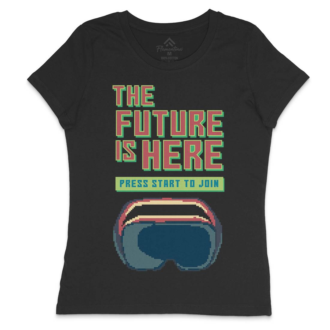 The Future Is Here Womens Crew Neck T-Shirt Geek B967