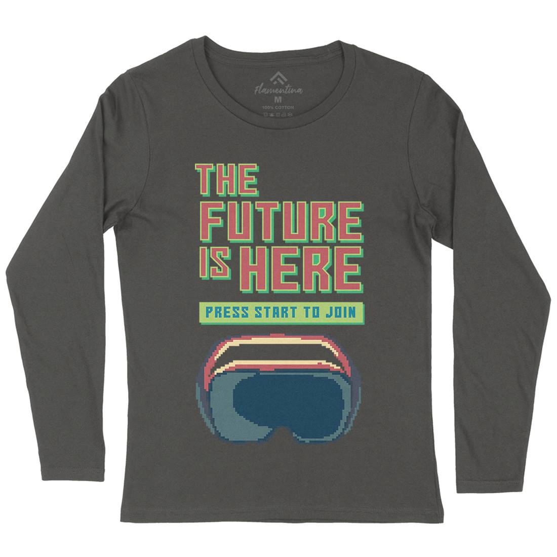 The Future Is Here Womens Long Sleeve T-Shirt Geek B967