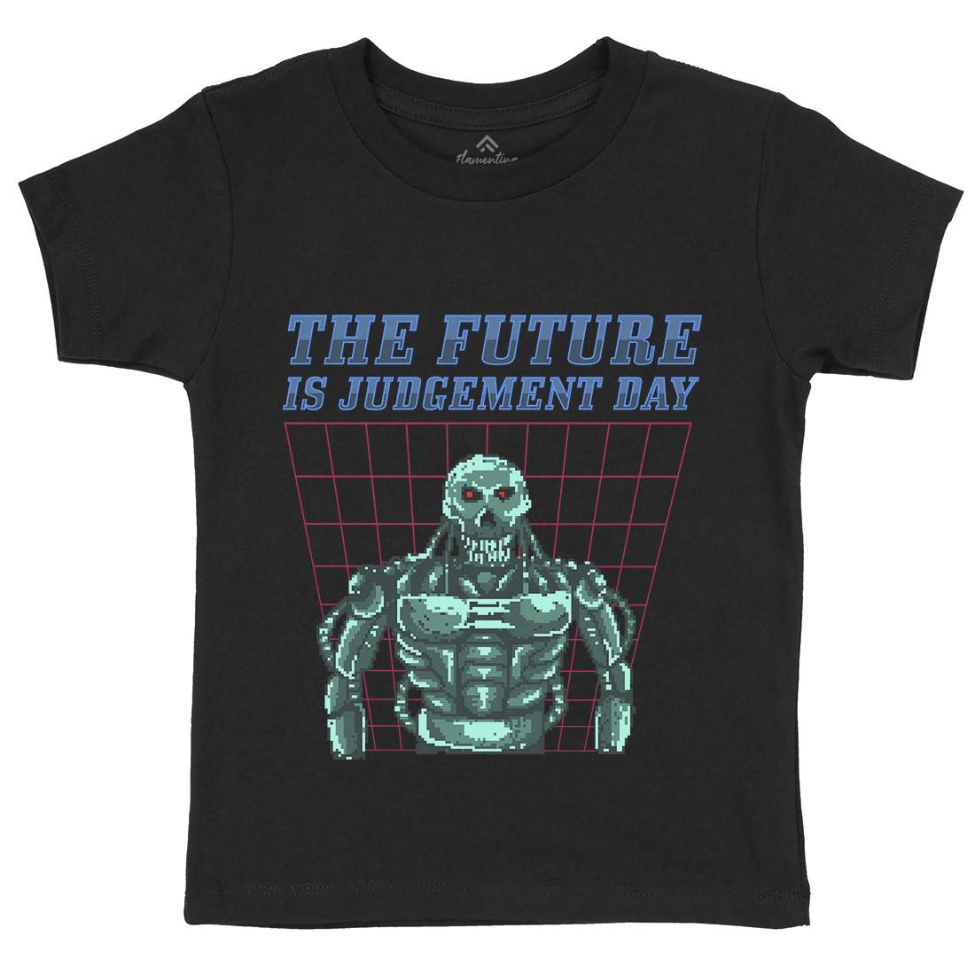 The Future Is Judgement Day Kids Organic Crew Neck T-Shirt Horror B968