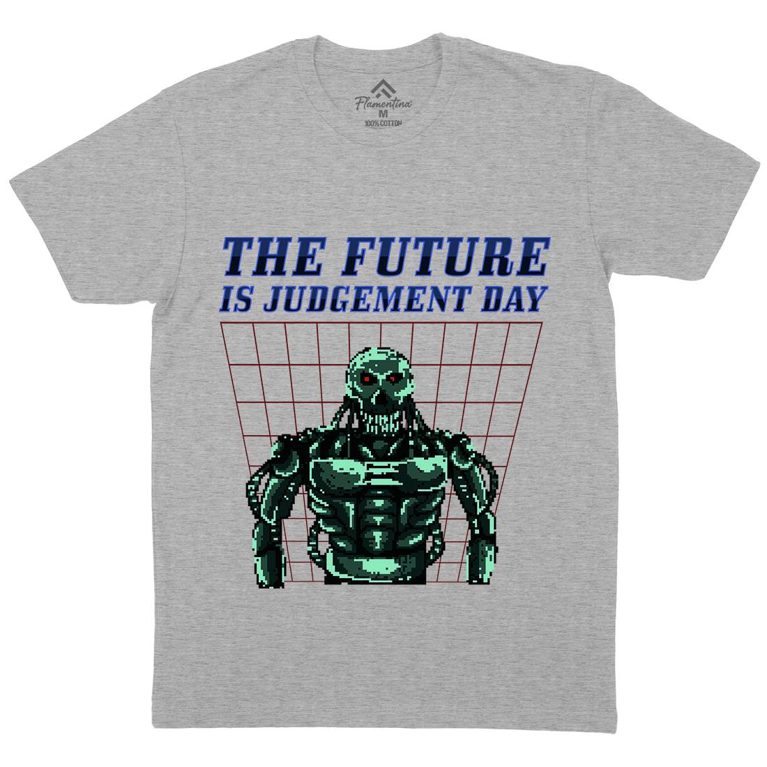 The Future Is Judgement Day Mens Organic Crew Neck T-Shirt Horror B968
