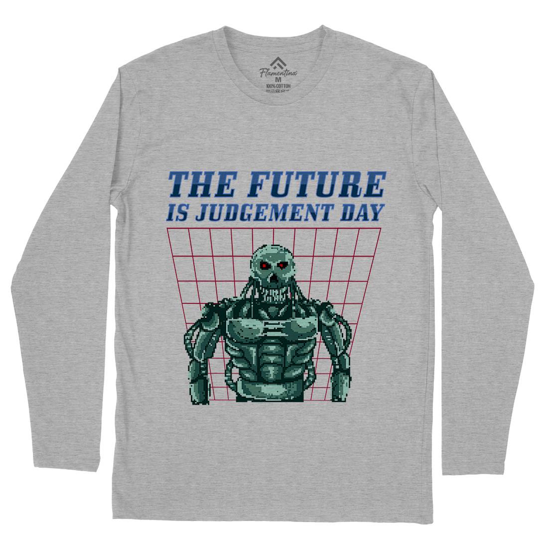 The Future Is Judgement Day Mens Long Sleeve T-Shirt Horror B968