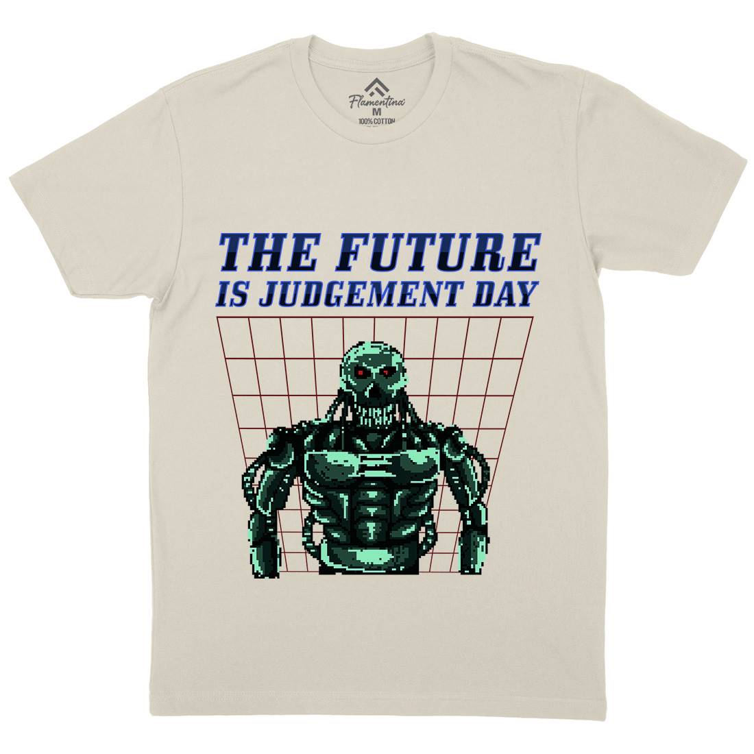 The Future Is Judgement Day Mens Organic Crew Neck T-Shirt Horror B968