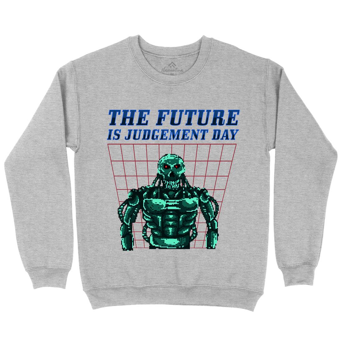 The Future Is Judgement Day Mens Crew Neck Sweatshirt Horror B968