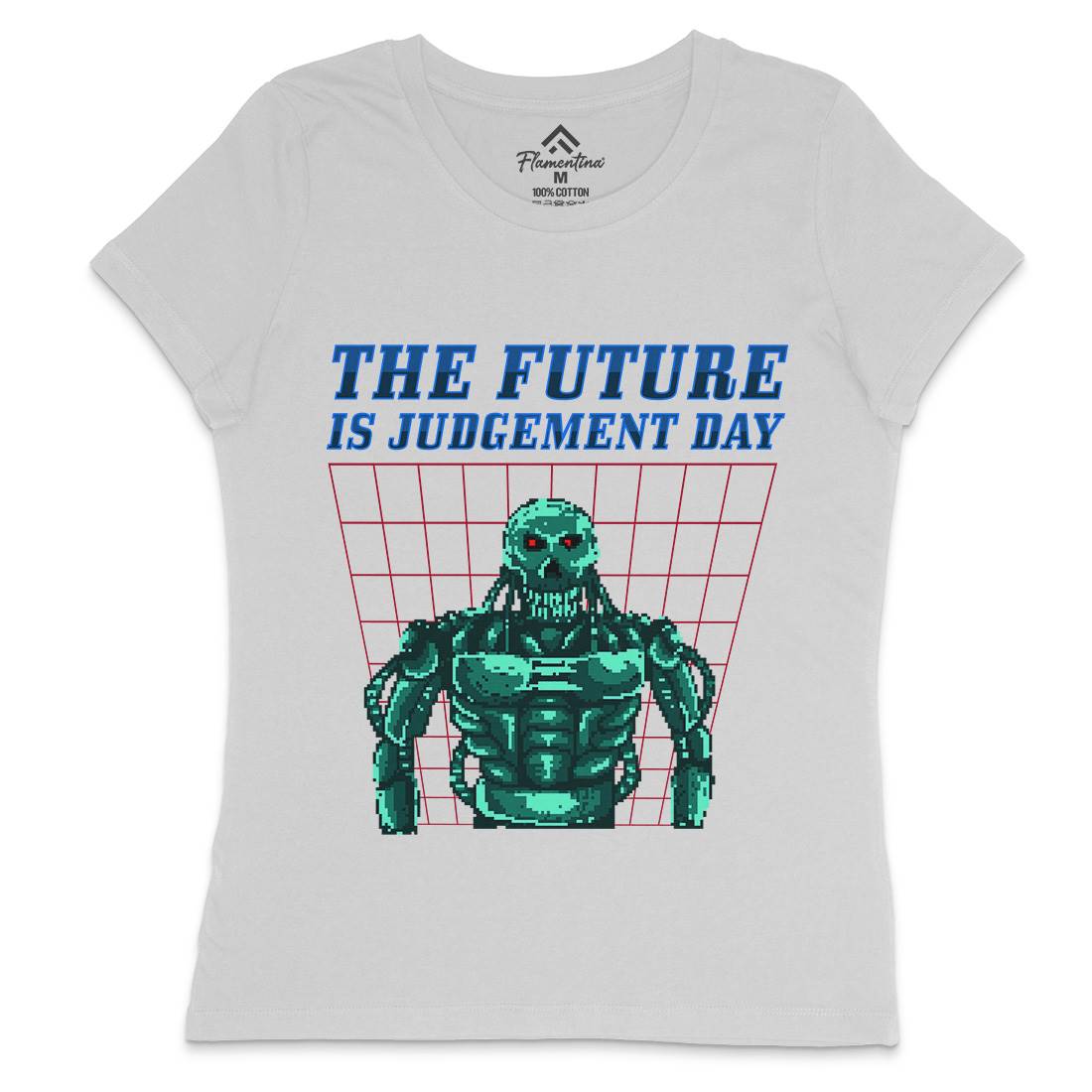 The Future Is Judgement Day Womens Crew Neck T-Shirt Horror B968