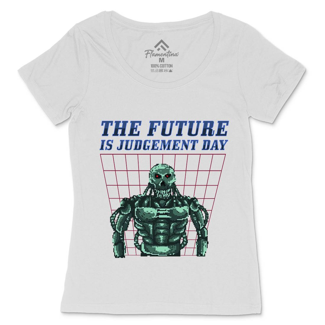 The Future Is Judgement Day Womens Scoop Neck T-Shirt Horror B968