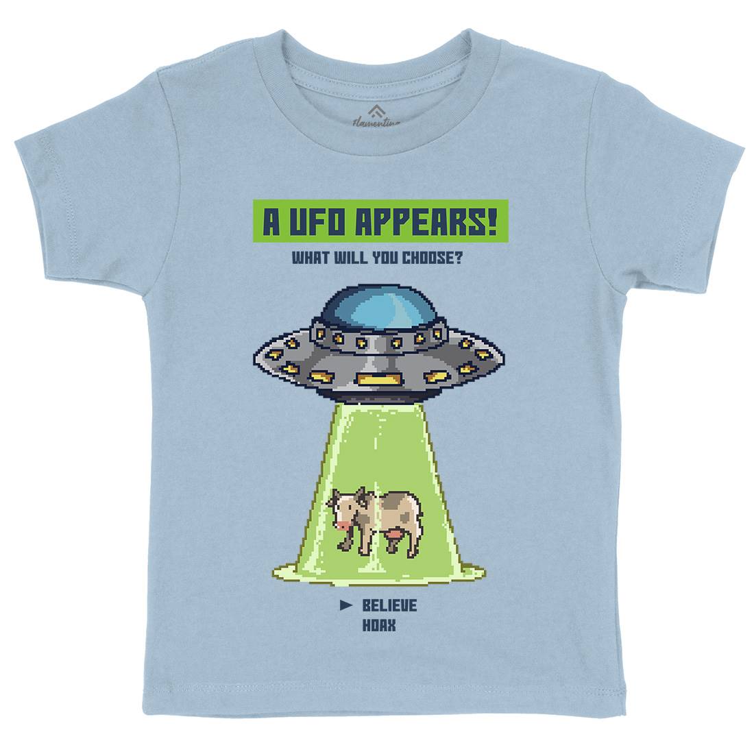 The Ufo Paradox Kids Organic Crew Neck T-Shirt Space B969