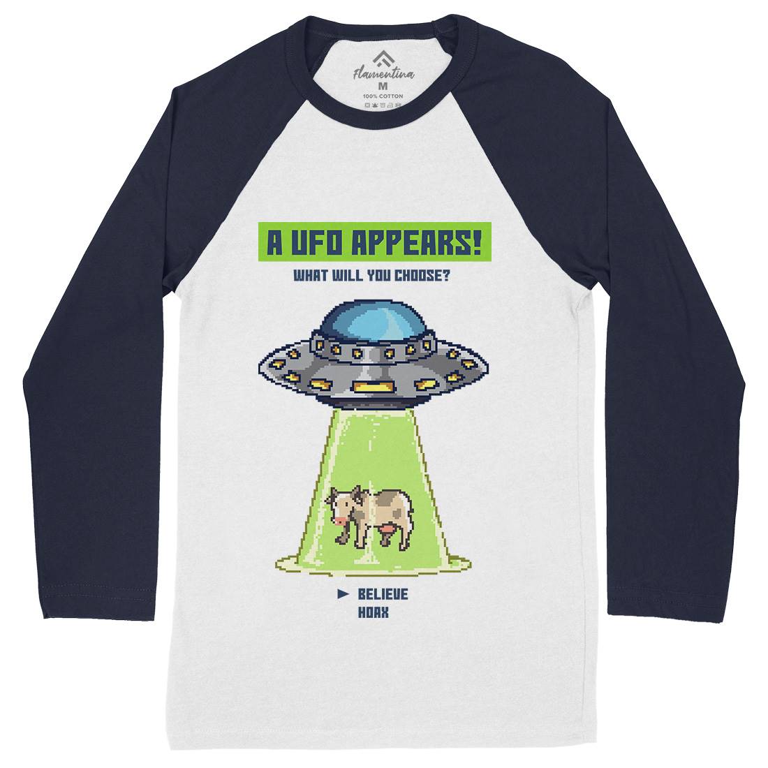 The Ufo Paradox Mens Long Sleeve Baseball T-Shirt Space B969