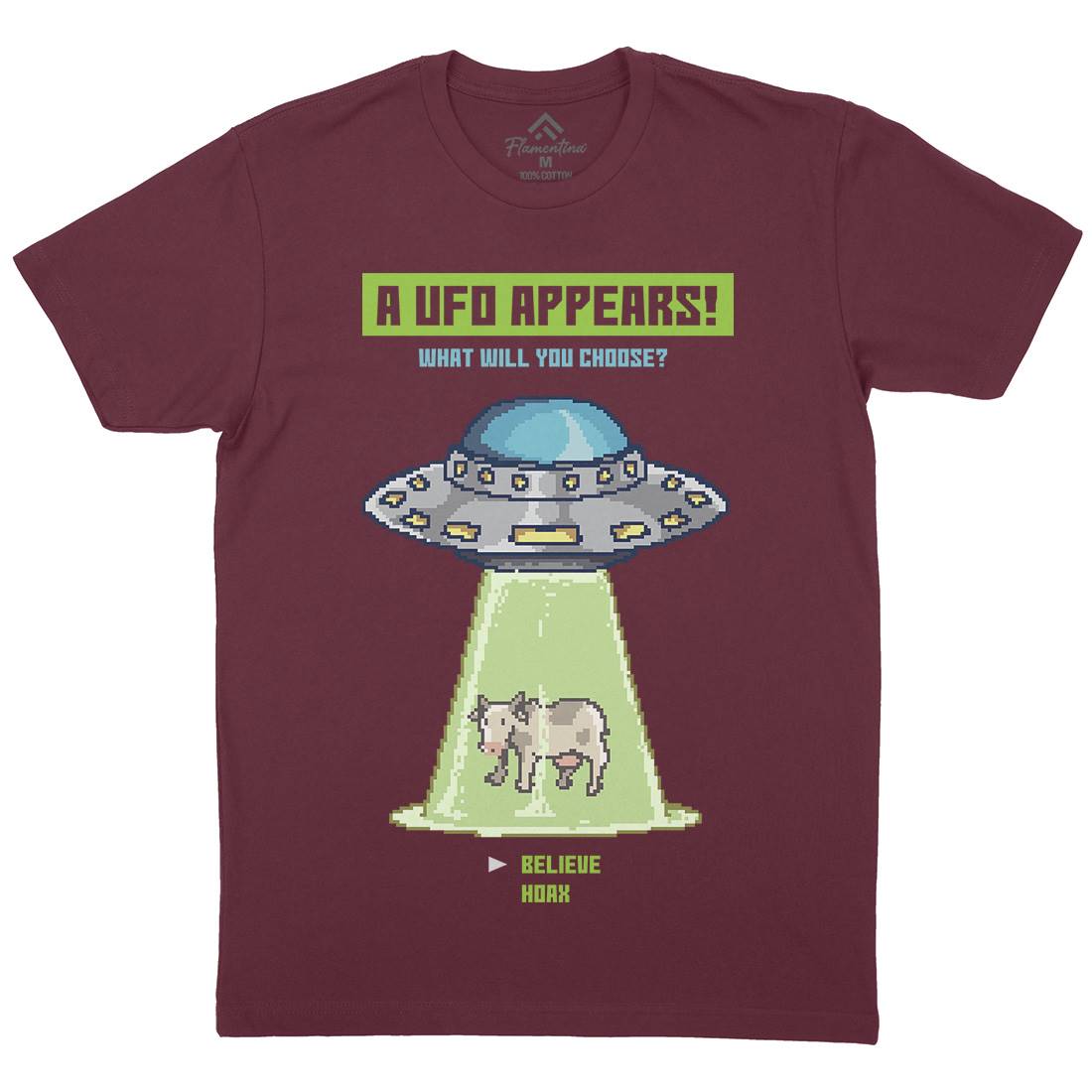 The Ufo Paradox Mens Organic Crew Neck T-Shirt Space B969