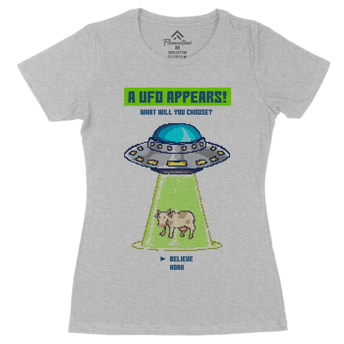 The Ufo Paradox Womens Organic Crew Neck T-Shirt Space B969