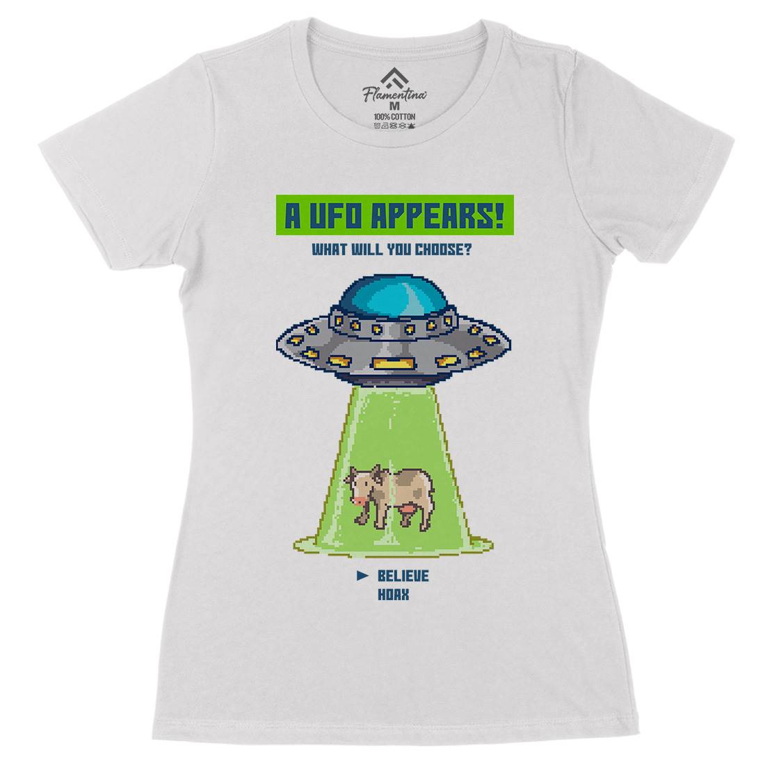 The Ufo Paradox Womens Organic Crew Neck T-Shirt Space B969