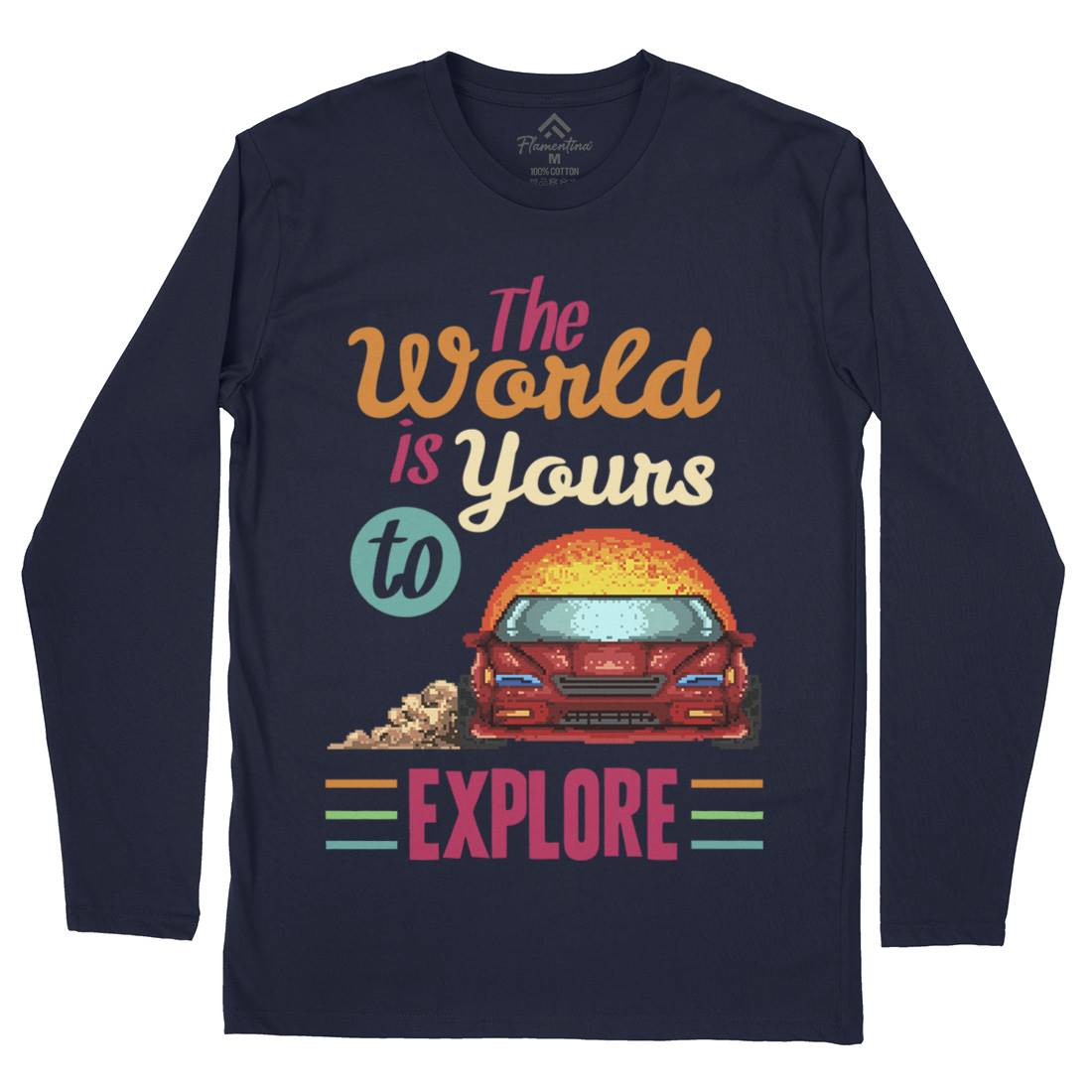The World Is Yours To Explore Mens Long Sleeve T-Shirt Cars B970