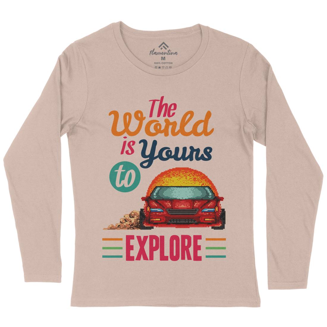 The World Is Yours To Explore Womens Long Sleeve T-Shirt Cars B970