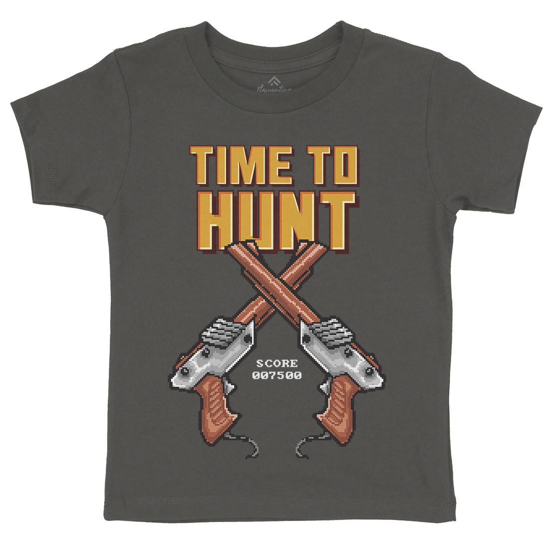 Time To Hunt Kids Organic Crew Neck T-Shirt Geek B971