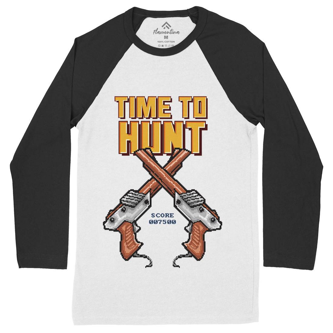 Time To Hunt Mens Long Sleeve Baseball T-Shirt Geek B971