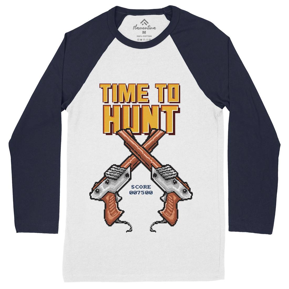Time To Hunt Mens Long Sleeve Baseball T-Shirt Geek B971
