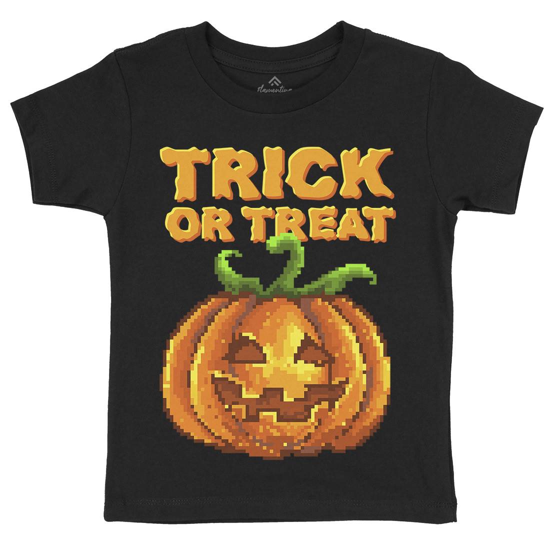 Trick Or Treat Halloween Jack O Lantern Kids Crew Neck T-Shirt Horror B972