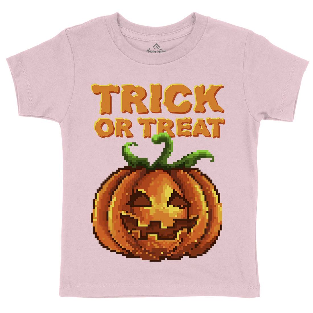 Trick Or Treat Halloween Jack O Lantern Kids Crew Neck T-Shirt Horror B972