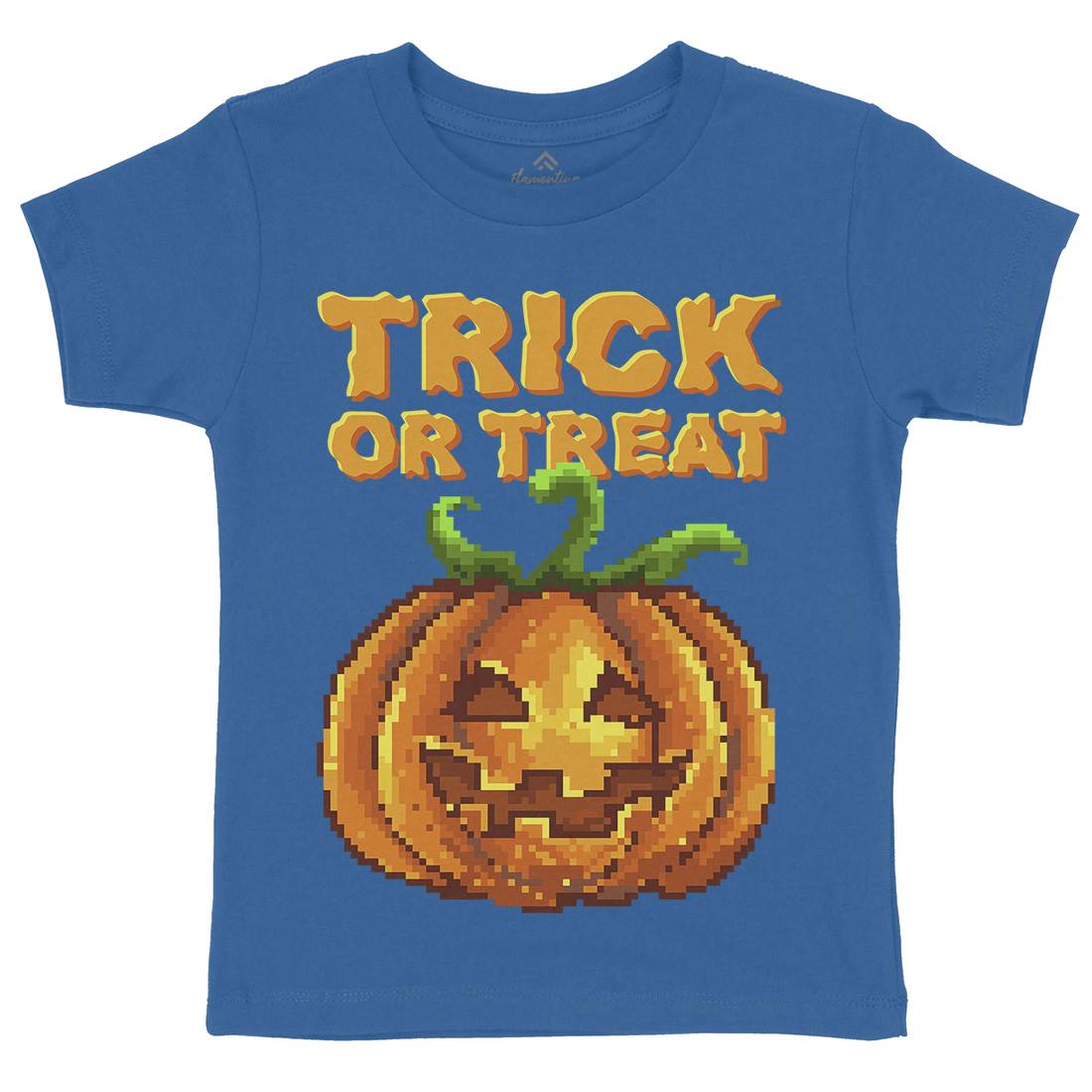 Trick Or Treat Halloween Jack O Lantern Kids Organic Crew Neck T-Shirt Horror B972