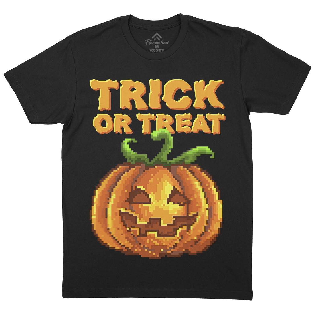 Trick Or Treat Halloween Jack O Lantern Mens Crew Neck T-Shirt Horror B972