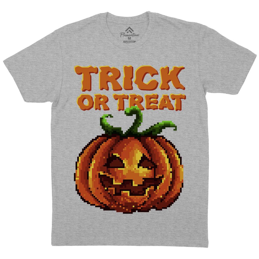 Trick Or Treat Halloween Jack O Lantern Mens Crew Neck T-Shirt Horror B972