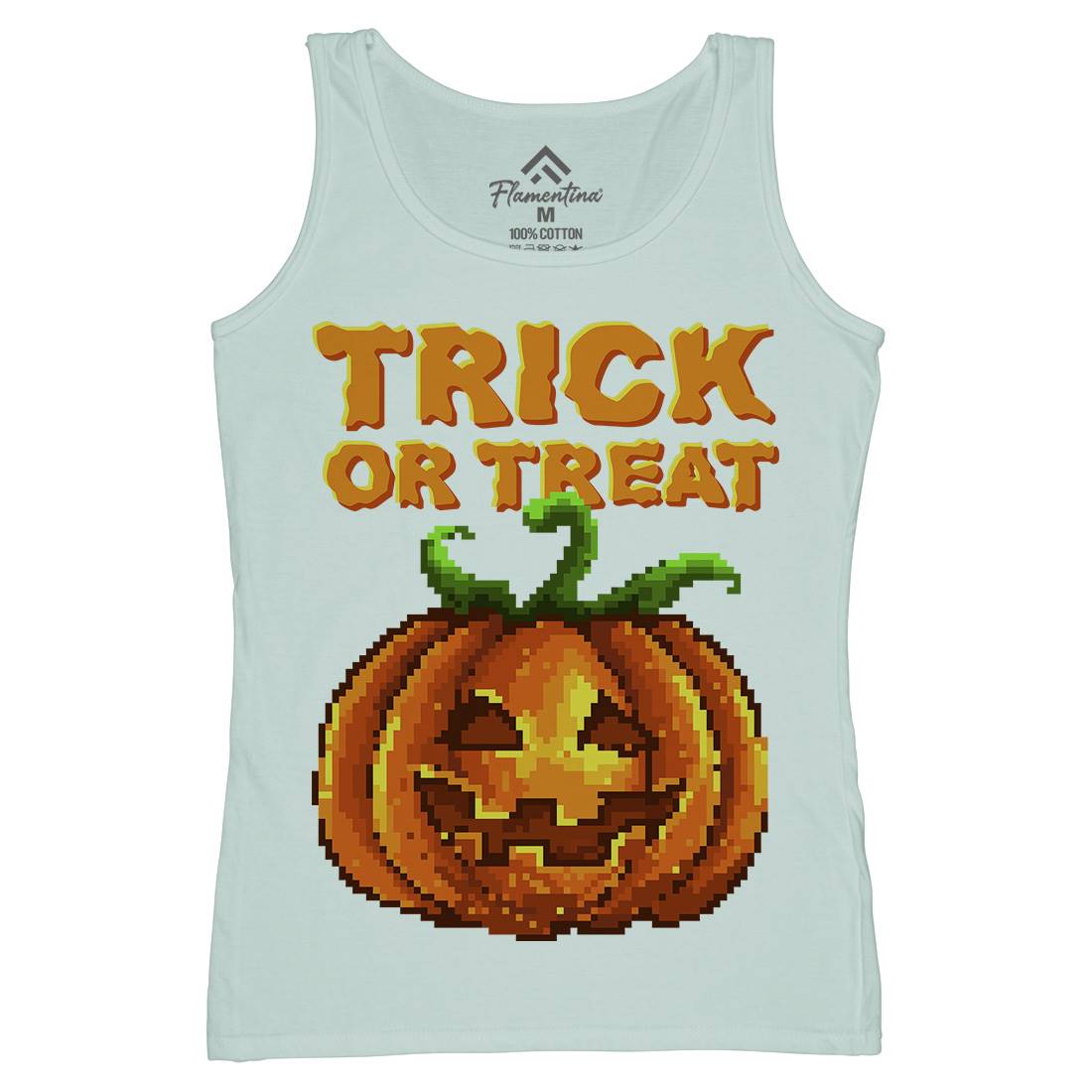 Trick Or Treat Halloween Jack O Lantern Womens Organic Tank Top Vest Horror B972