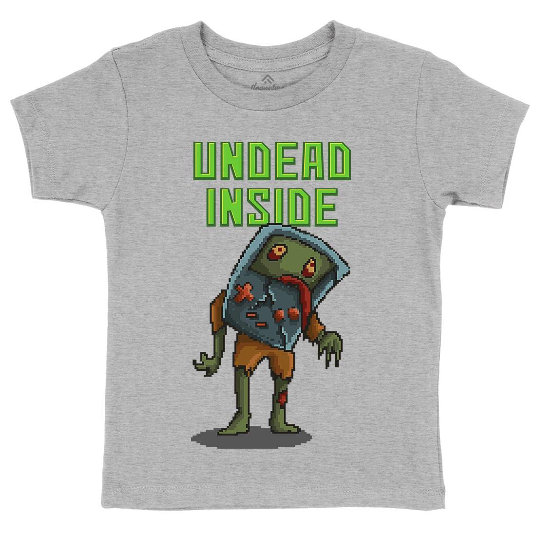 Undead Inside Kids Organic Crew Neck T-Shirt Geek B973