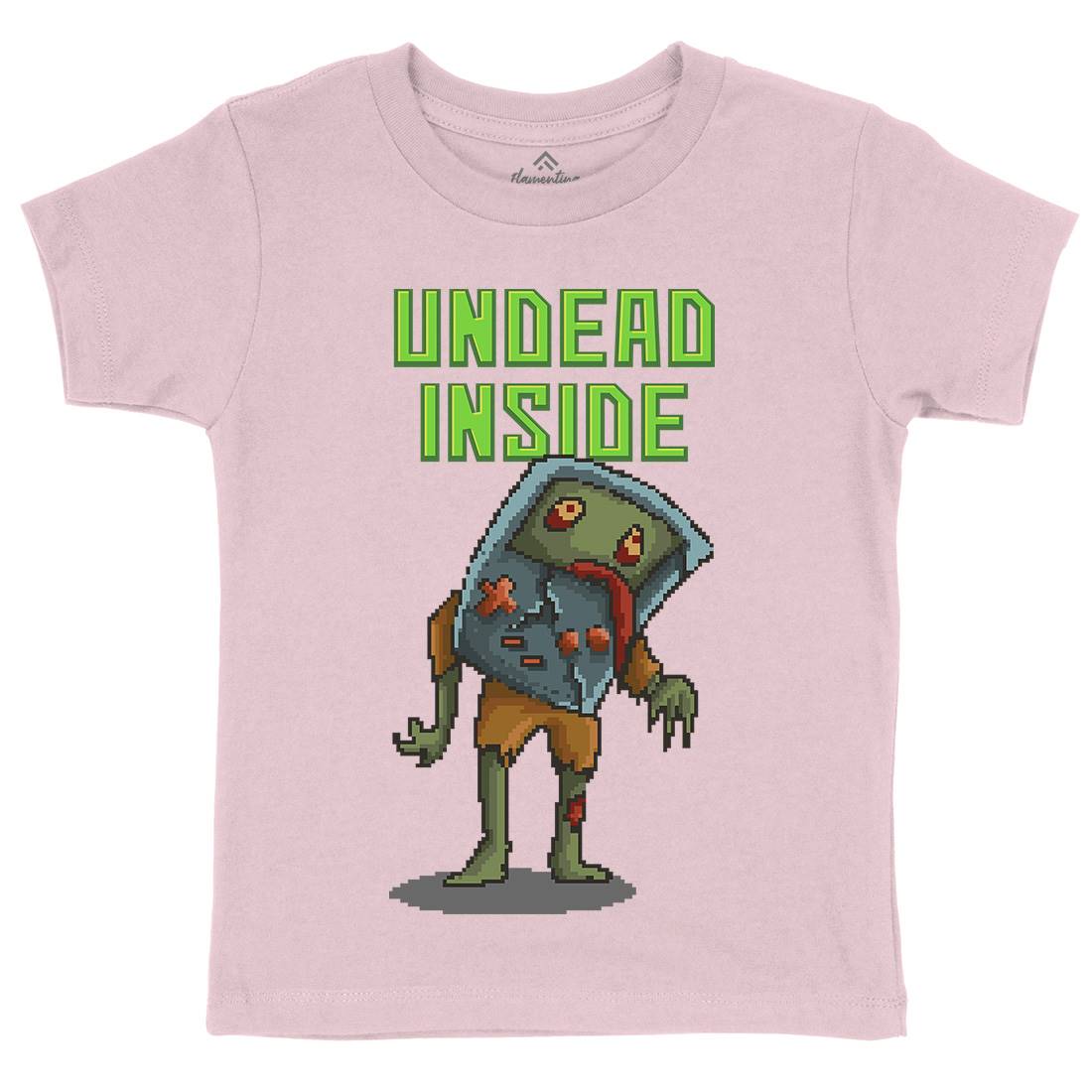 Undead Inside Kids Organic Crew Neck T-Shirt Geek B973