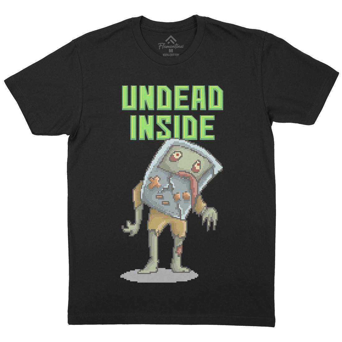 Undead Inside Mens Organic Crew Neck T-Shirt Geek B973