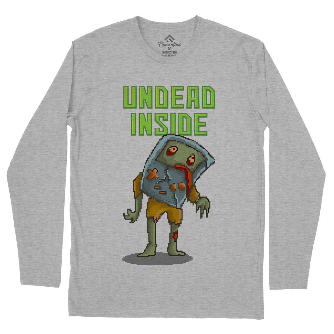 Undead Inside Mens Long Sleeve T-Shirt Geek B973
