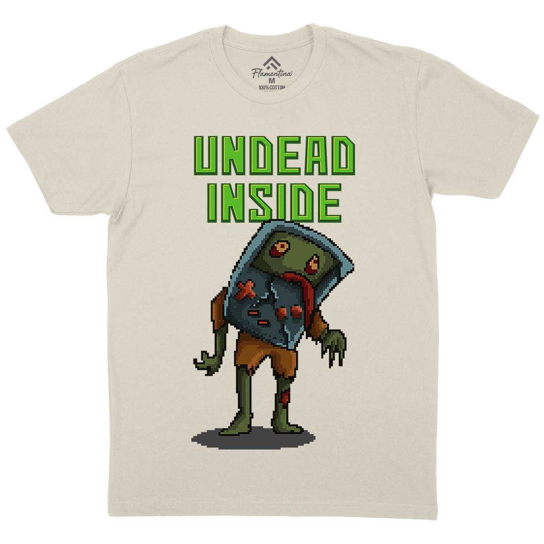 Undead Inside Mens Organic Crew Neck T-Shirt Geek B973