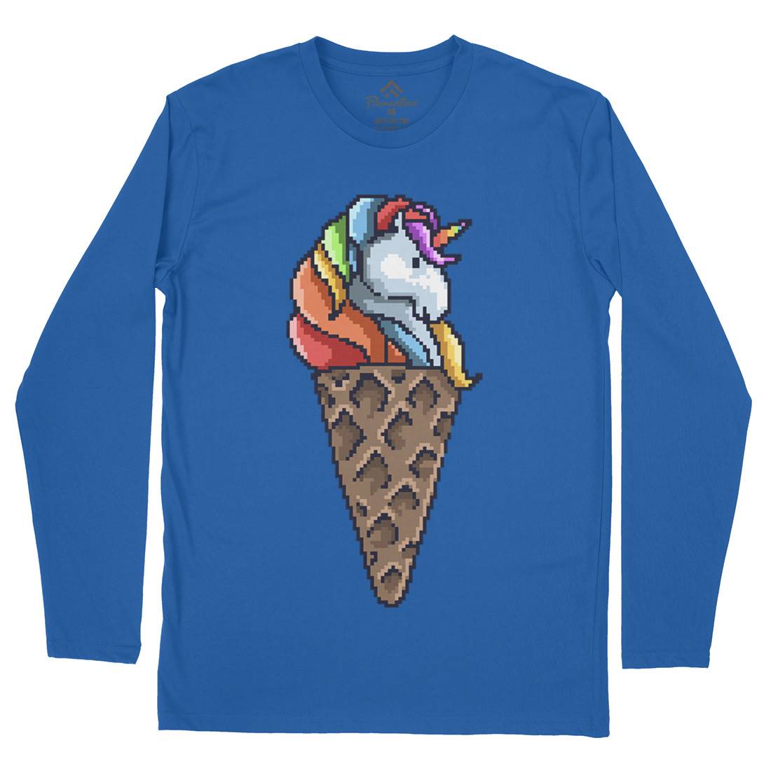 Unicorn Cone Mens Long Sleeve T-Shirt Food B974