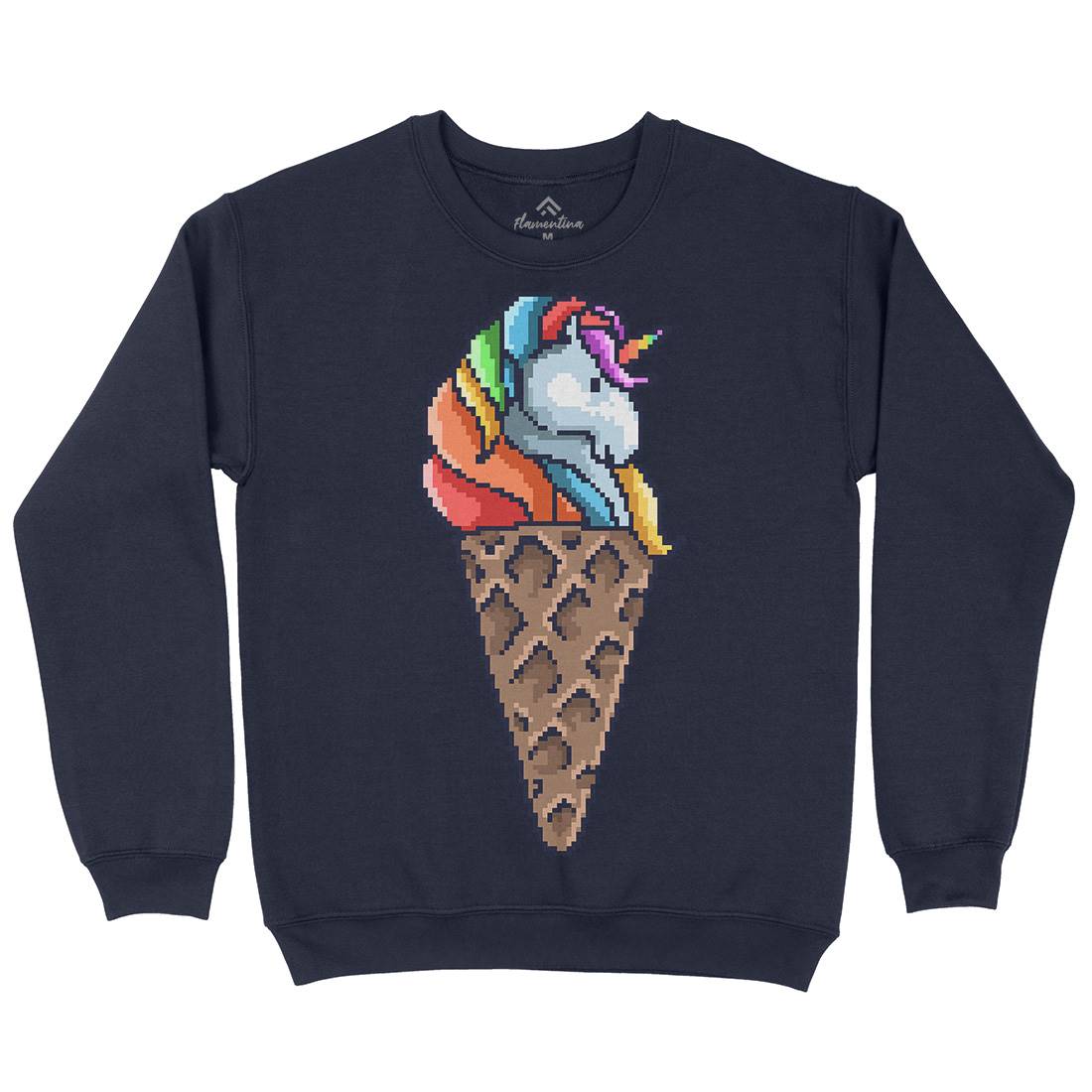 Unicorn Cone Kids Crew Neck Sweatshirt Food B974