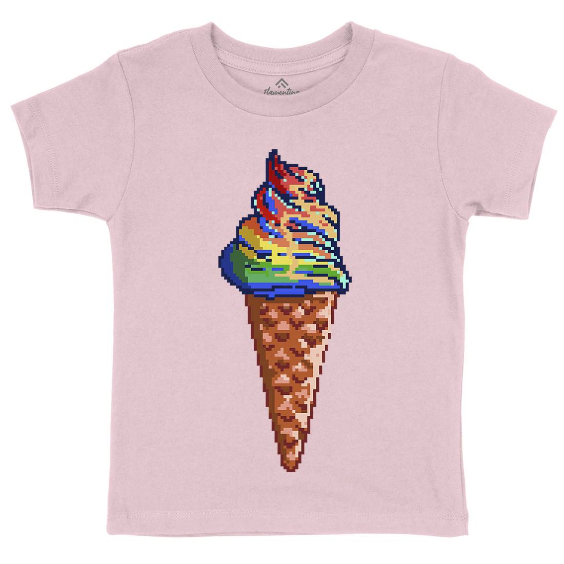 Unicream Unicorn Ice Cream Kids Organic Crew Neck T-Shirt Food B976
