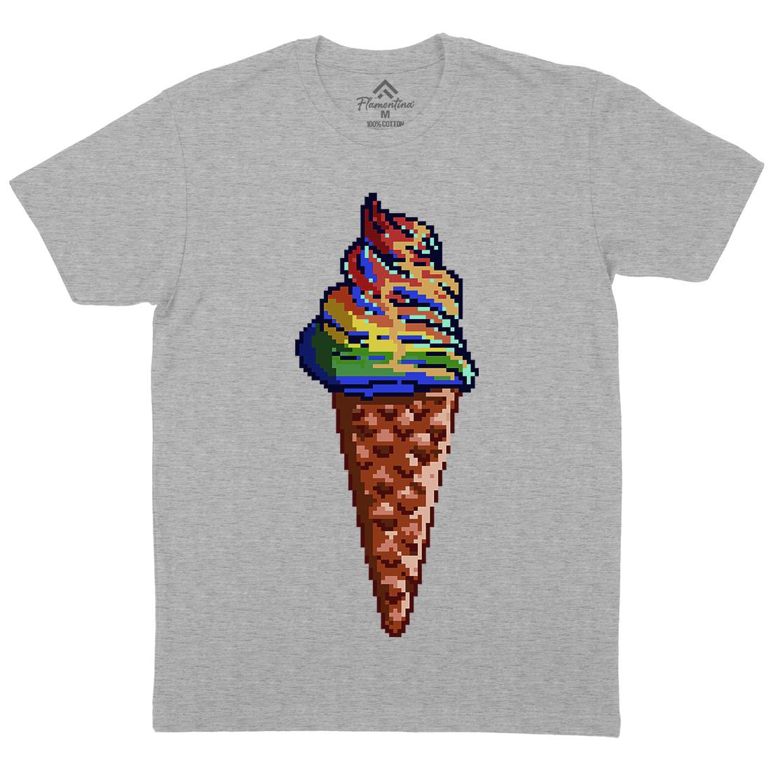 Unicream Unicorn Ice Cream Mens Organic Crew Neck T-Shirt Food B976