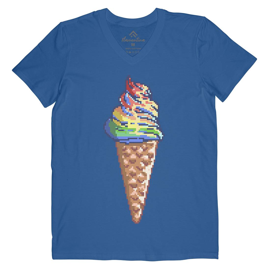 Unicream Unicorn Ice Cream Mens V-Neck T-Shirt Food B976
